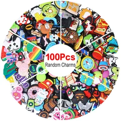 30-50-100pcs Big Sale Random Sandals Charms Buckle Clog Shoe Decorations Boys Girls Garden Shoes Accessories Fit Wristbands