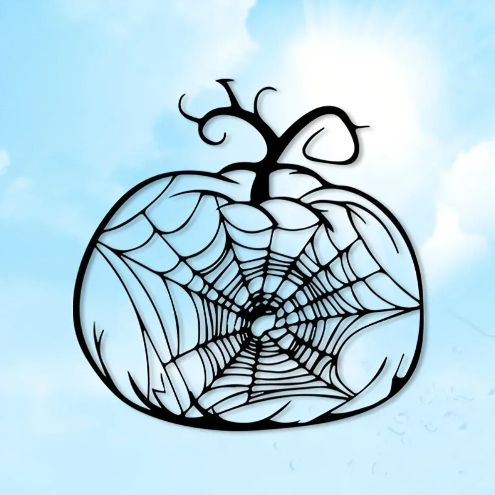 CIFbuy Horror Spider Web Pumpkin Metal Wall Art Gaming Mouse Pad Non-Slip Rubber Base Edge-Locked Laptop Desk Mat