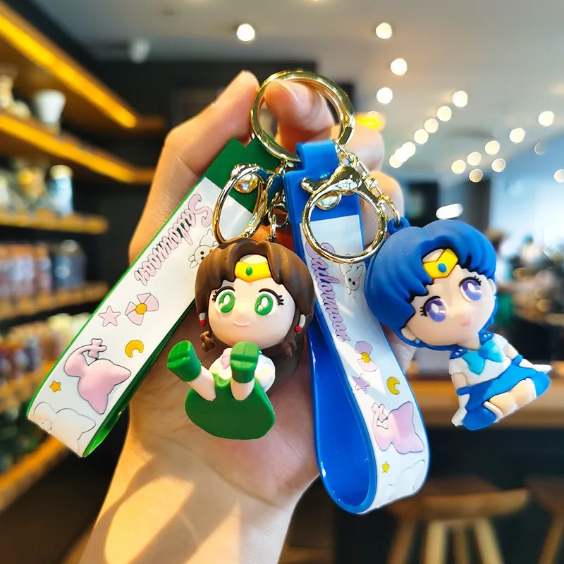 Sailor Moon Keychain Women Fashion Accessories Girls Key Rings Cartoon Anime Derivative Peripherals Keychains Bag Pendant Gifts