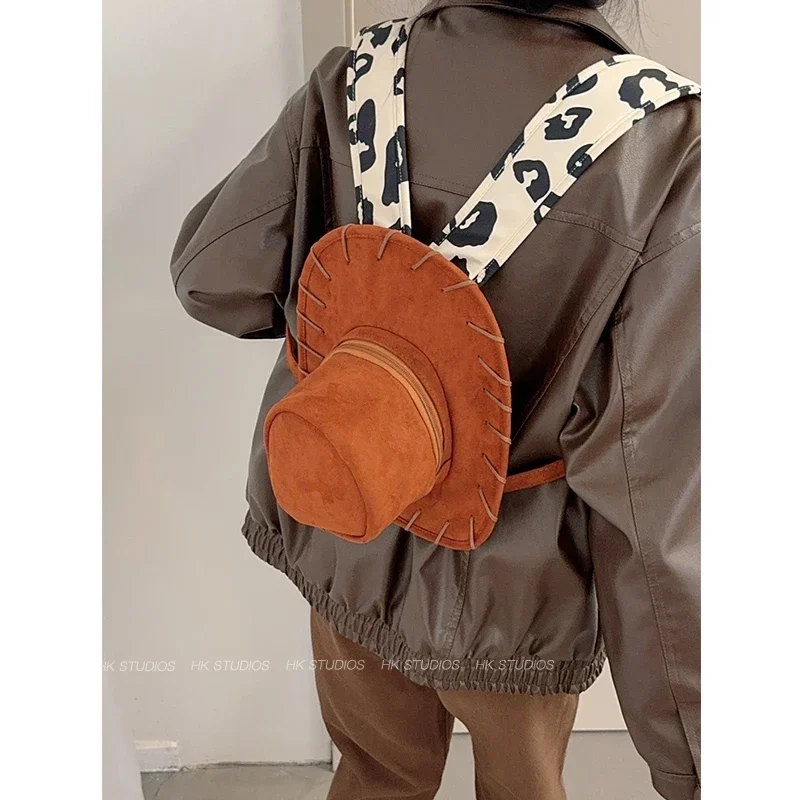 

Popular All-match Retro Hat Design Funny Backpack 2024 New Fashion Trendy New Bag Personality All Match Casual Backpacks