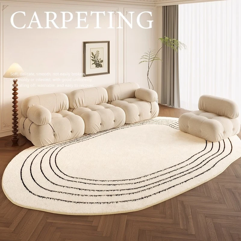 Simple Irregular Living Room Decoration Carpet Home Bedroom Bedside Fluffy Soft Carpets Modern Study Room Cloakroom Non-slip Rug