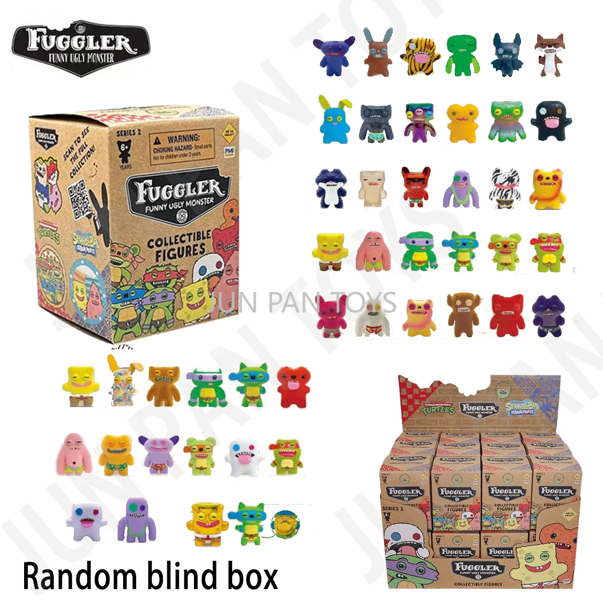 Original Fuggler Funny Ugly Teeth Monsters Figure Blind Box 2 Generation Ornaments Gifts Collectible Model Christmas Child Toys