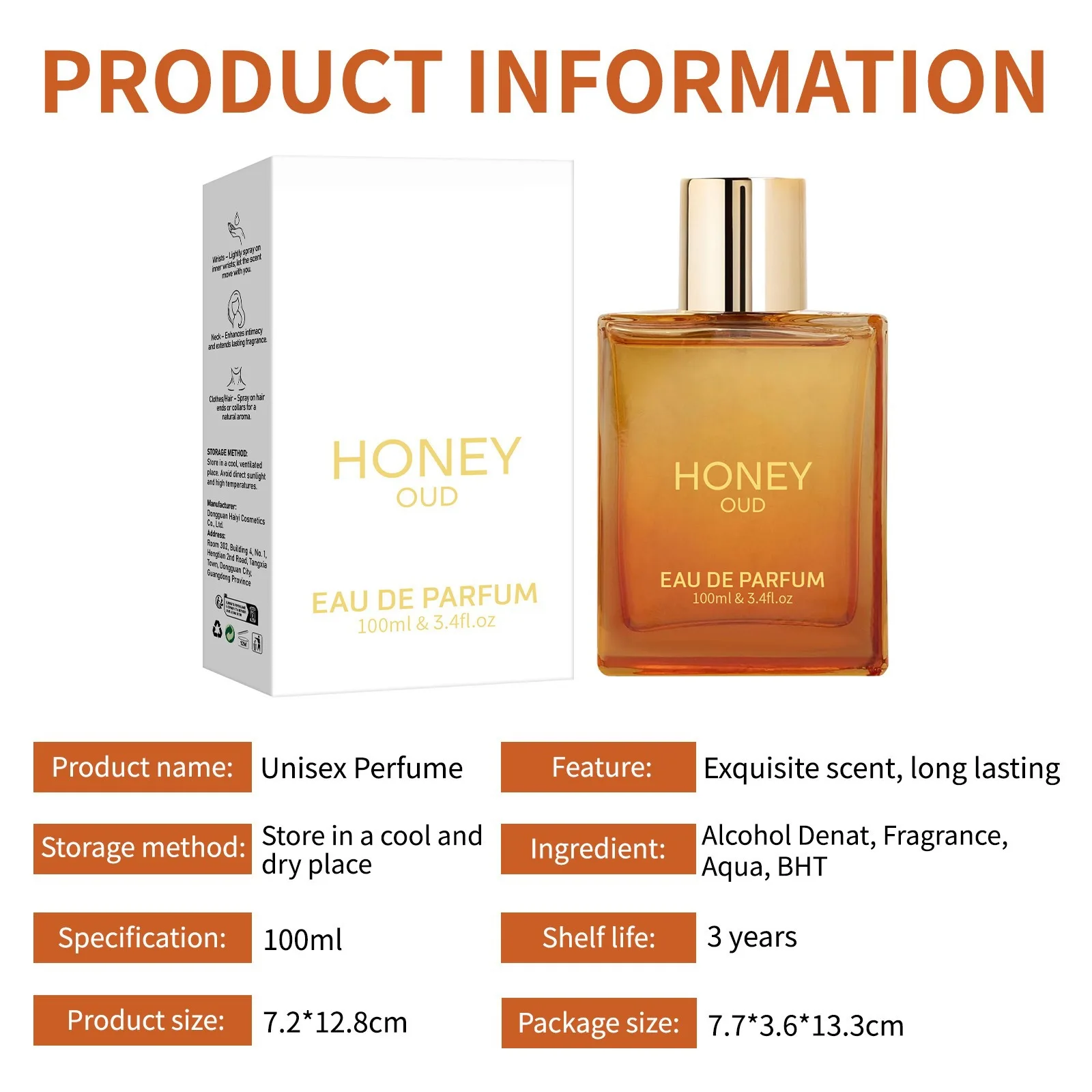 Hot Sale Bee Eau de Parfüm Anhaltender Duft