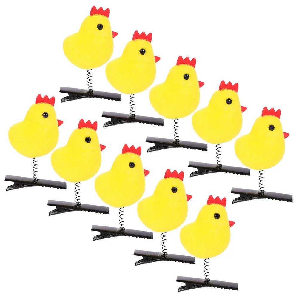 

24 шт. заколки для волос в виде цыплят, милые декоративные заколки для девочек, аксессуары для волос для вечеринок и повседневной носки, очаровательные маленькие заколки-зажимы