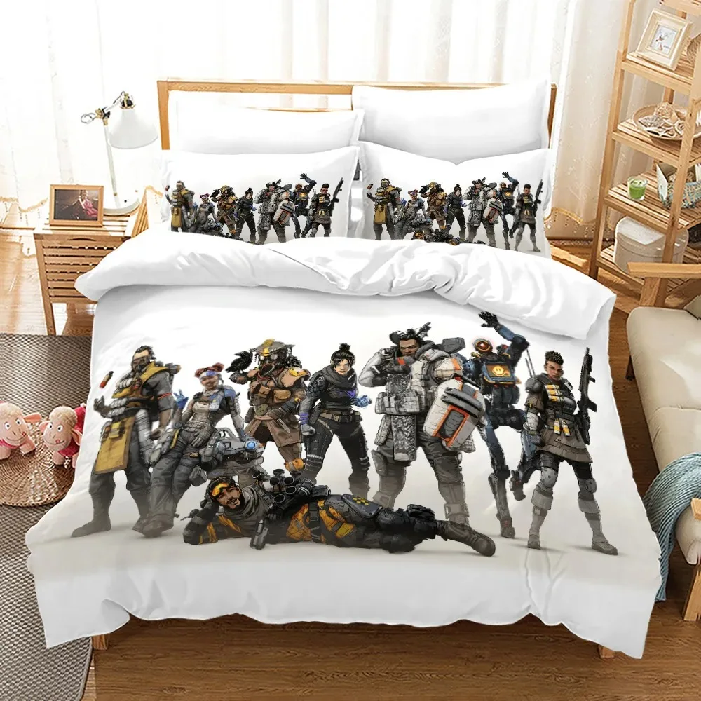 APEX Legends Zestaw pościeli Single Twin Full Queen King Size shooting game Bed Set Aldult Kid Bedroom Duvetcover Sets 3D Print 015