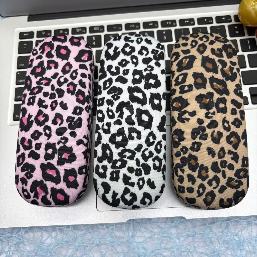 Fashion Leopard Print Eyeglasses Case Lightweight Luxury Design Spectacle Storage Holder Glasses Box For Men