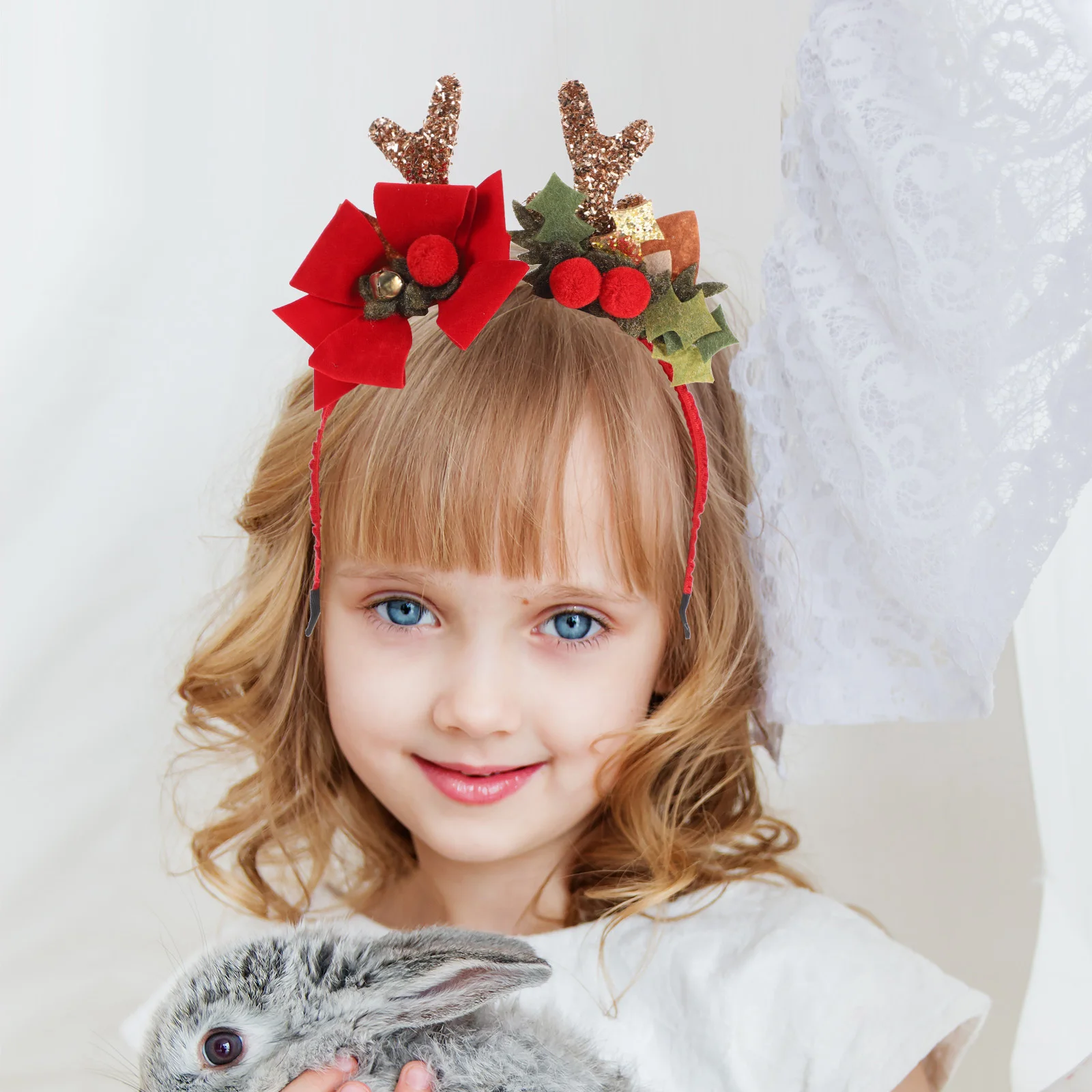 

Antler Headband 's Hair Accessories Reindeer Antlers Christmas Hoop Headbands for