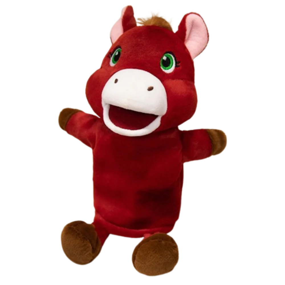 Rekwizyty Koń Zwierzę Mały Koń Pacynka Opowiadanie historii Symulacja Wypchany koń Miękki 30cm Pacynka na rękę/palec Opowiadanie historii Rodzic-dziecko