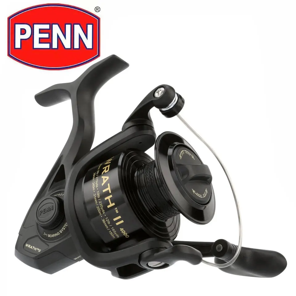 PENN WRATH II Spinning Reel 2500-8000 Lightweight corrosion resistant body 3 Ball Bearings