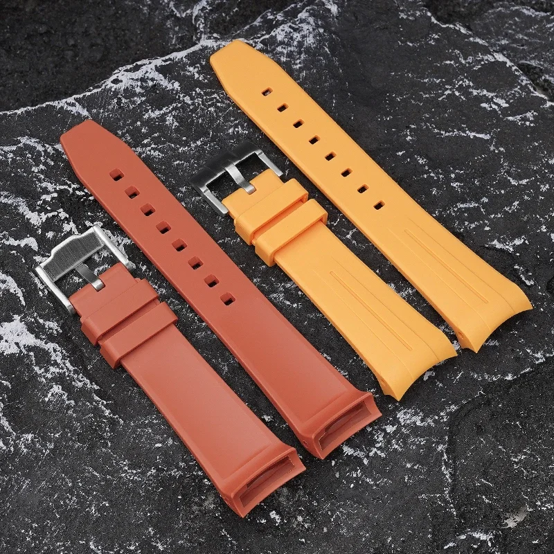 Rubber Strap for Blancpain x Swatch Collaboration Stainless Steel Buckle 22mm Curved Interface Men Women Replace Watch Band Belt