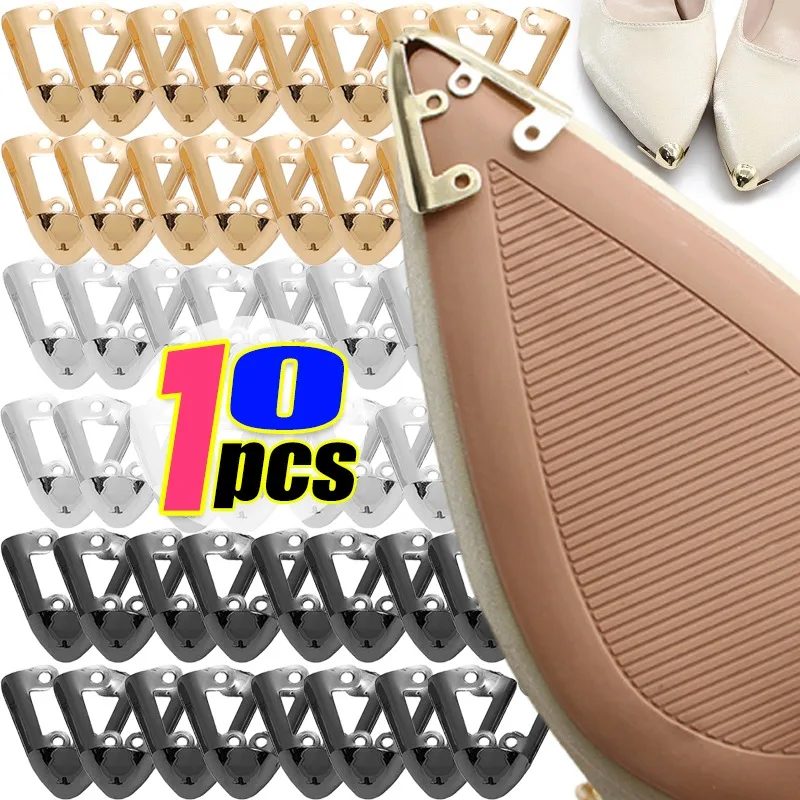 2/10pcs Metal Cornule Anti Kick Toe Protector Women High Heel Leather Shoes Toe Cap Wear Repair Shoe Head Protect Tips Cap Decor