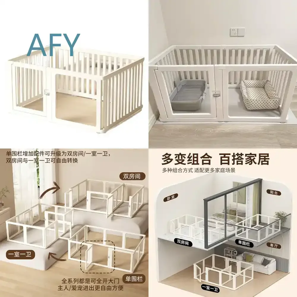 Dog Fence for Indoor Use Portable Pet Playpen Baffle for Small Medium Puppy Kennel Enclosure Villa Yard Barrier Safety
