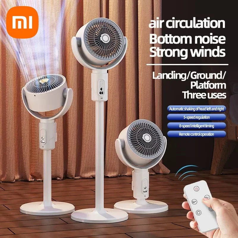 

Вентилятор Xiaomi, телескопический напольный настольный вентилятор, дистанционный 5-скоростной автоматический осциллятор 90 ° /180 ° Таймер Тихий офисный циркулятор воздуха Энергосбережение