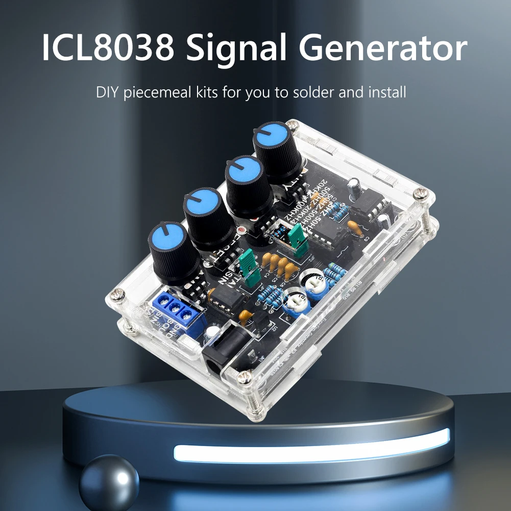 ICL8038 Signal Circuit Board DIY Kit Multi-Function Multi Channel Sine Triangle Square Wave Signal 5Hz~400kHz Adjustable