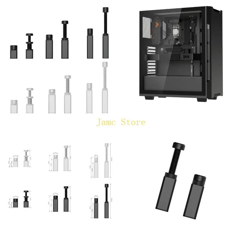 

LX0B Graphics Card GPU Holder Support Vertical Telescopic Rotating Stand Bracket Aluminum Video Card Sags Holder Desktop PC