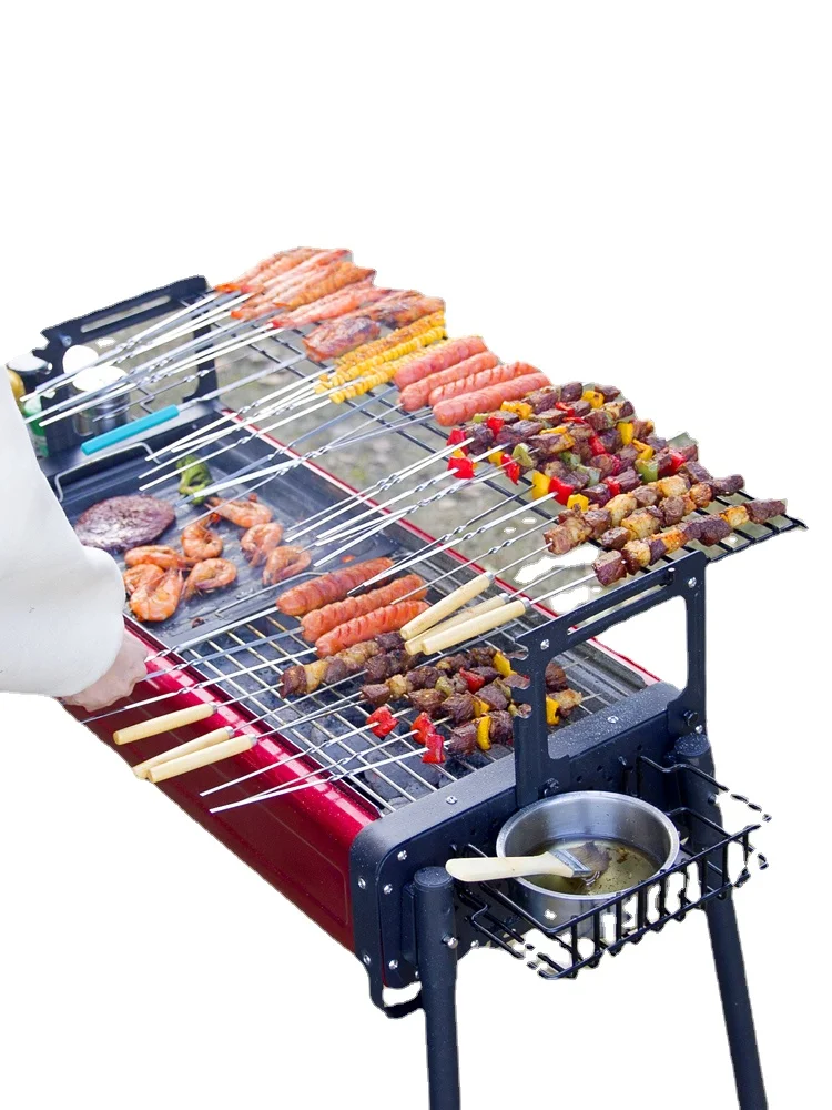 YY Household Outdoor Barbecue Grill Barbecue Rack Roasted Mutton Leg Portable Stove