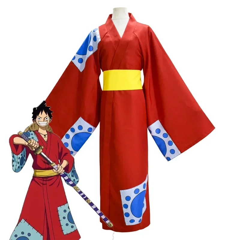 

Anime Cloths D. Luffy Cosplay Kimono Costume