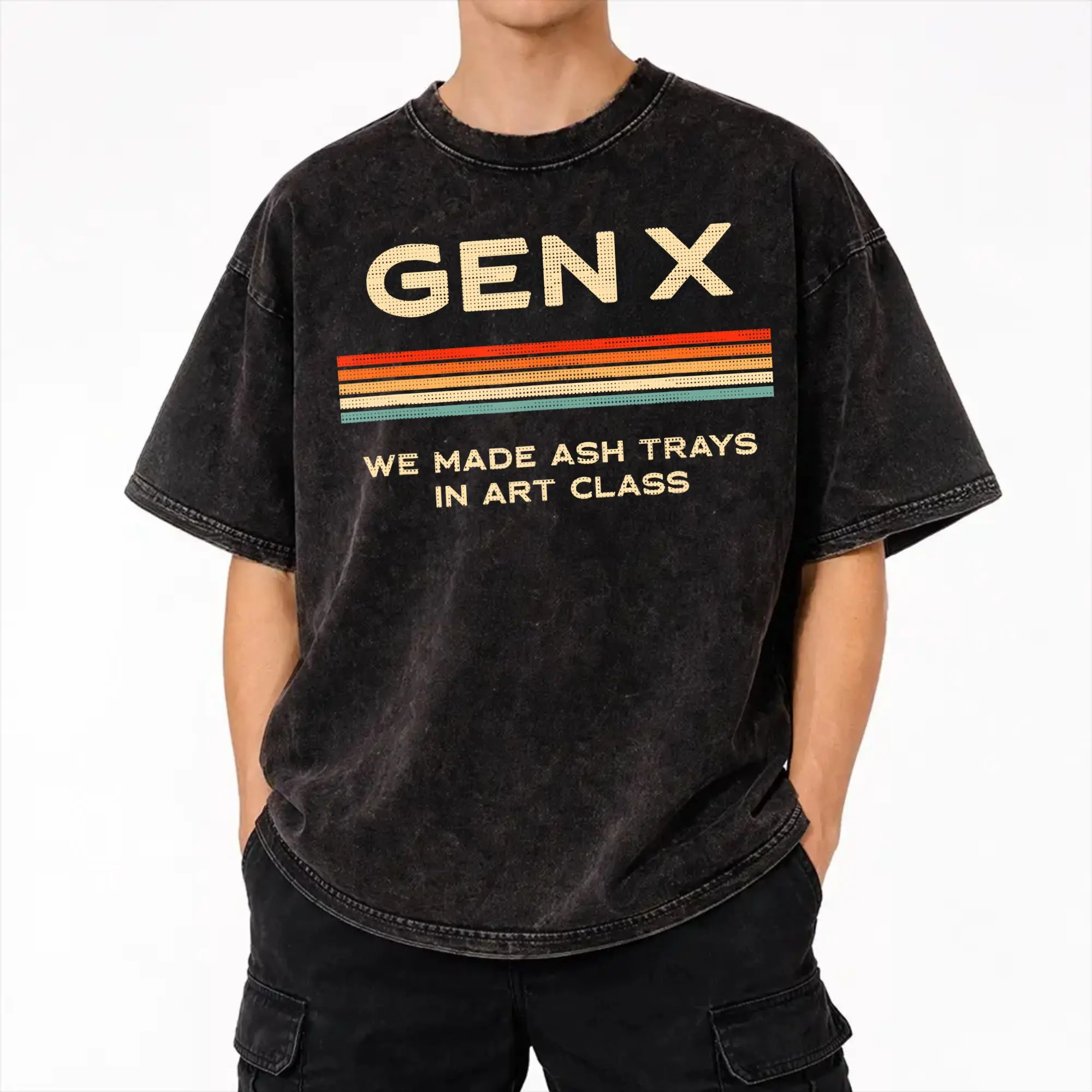 Funny Gen X- We Made Whatever an Emotion 1980s  Outfit Washed T Shirts Men Women Streetwear Hip Hop T-Shirts Graphic  Tee Shirt
