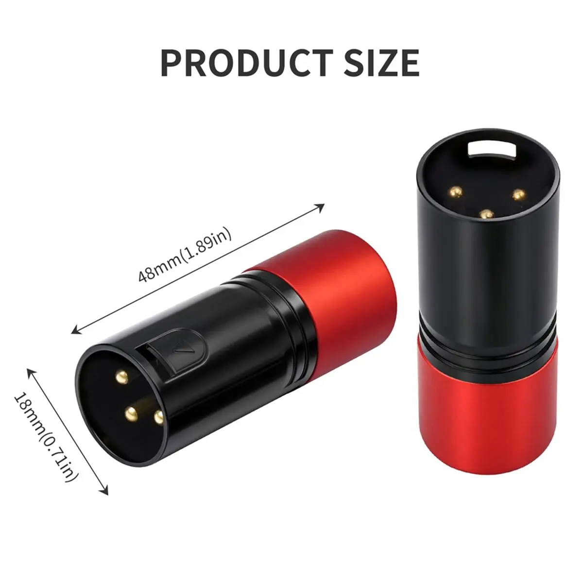 120 Ohm XLR Line Resistor Plug 3 Pin Cable Closing Terminators, Metal Housing, Gold-Tone Contacts