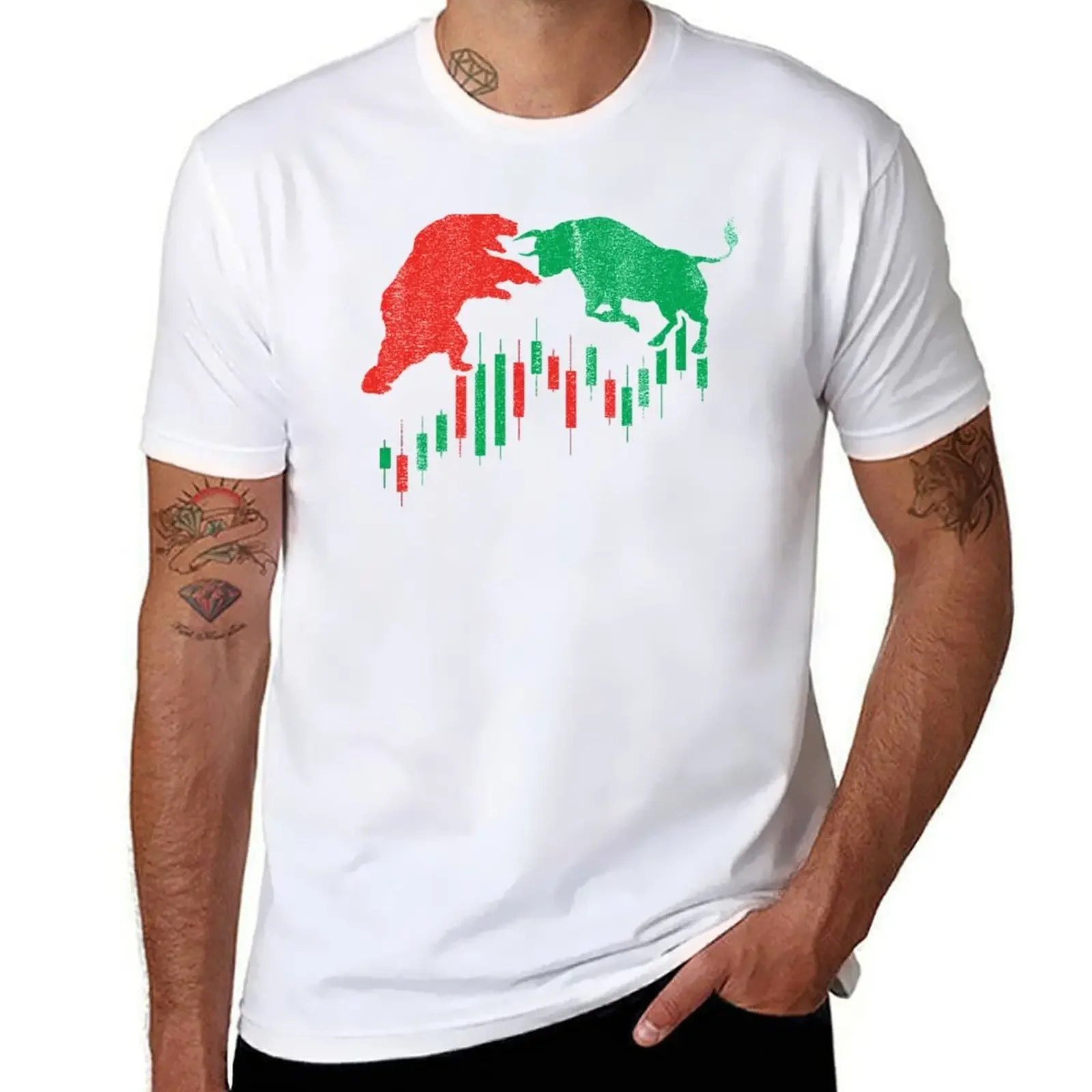 clothes for men Day Trader Bull Bear Stock Investor Investing Trading Cryptocurrency Forex T-shirt for a boy  harajuku