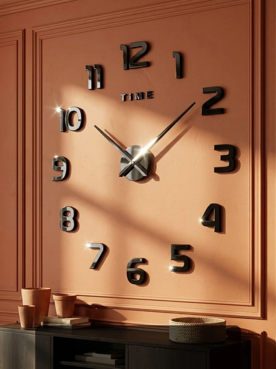 3D Luminous Large Wall Clock Modern Design DIY Digital Table Wall Clocks  Wall Clock Free Shiping Living Room Decorative Watch