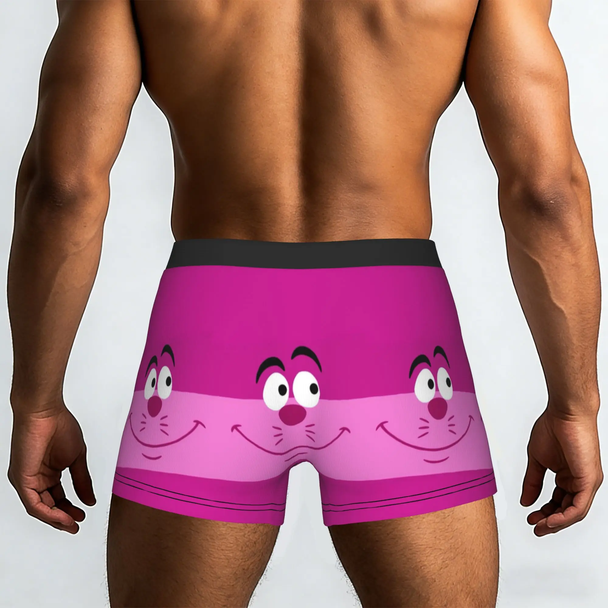 Custom Male Funny C-Cheshire Anime Cat Underwear  Boxer Briefs Breathable Shorts Panties Underpants