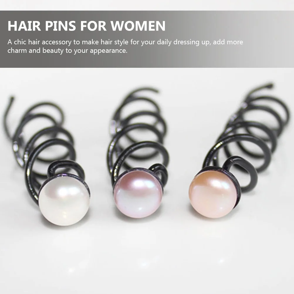 

20pcs Spiral 3.5 Inch Twist Bun For Women Hold Firmly Wedding Party Hair Accessories Spiral Bobby Pins Hair Spirals Bun Bobby