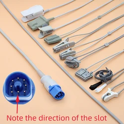 M1191A M1192A M1193A M1194A M1191B M1191BL Spo2 Sensörü ile uyumlu C1,C3,M3,M4 MP20,MP30, MP40/50/60/70/90, VM4,VM6,VM8