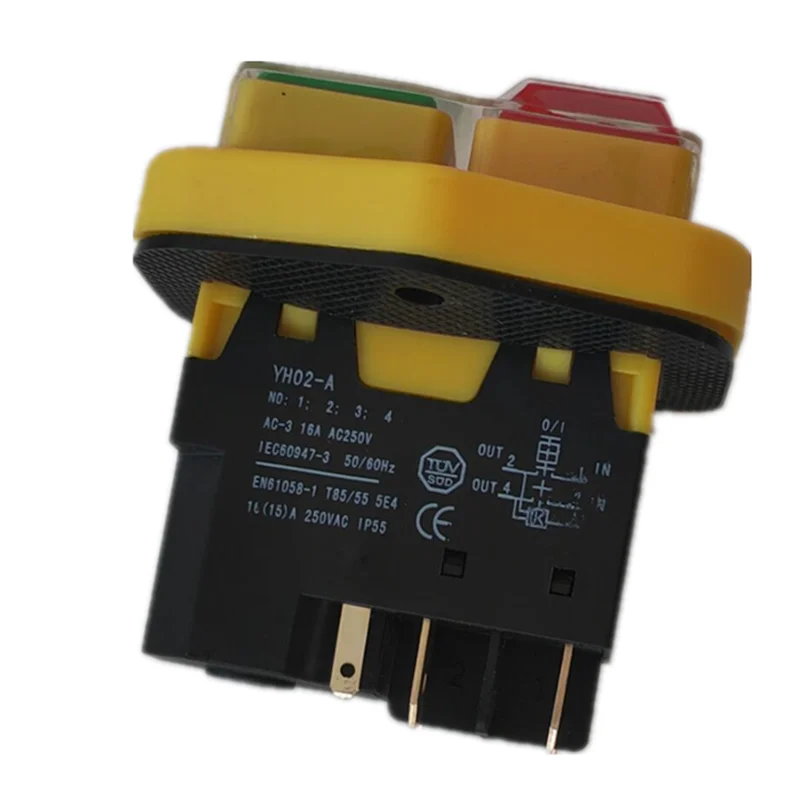 1PC แม่เหล็กไฟฟ้าสวิทช์เริ่มต้นสวิทช์กันน้ำเครื่องมือสวิทช์16A250V 4Pins/5Pins สามารถเปลี่ยน KJD17B