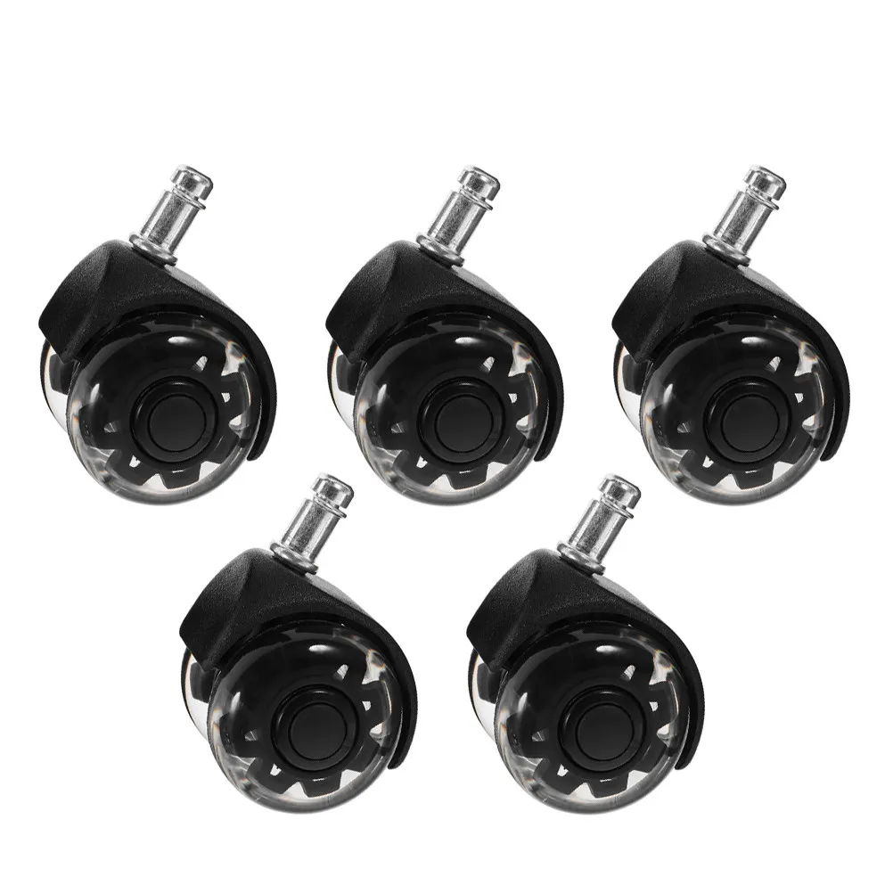 5Pcs Desk Chair Caster Wheels Replacement Heavy Duty Office Computer Chair Casters 360 Swivel Silent Wear-Resistant Castor