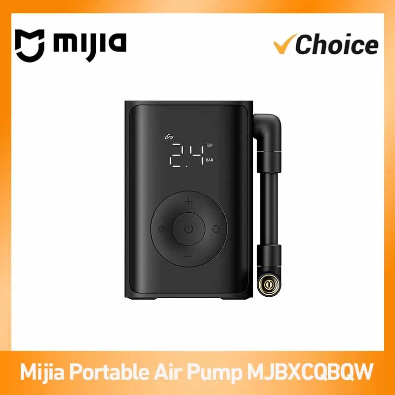 

Портативный воздушный насос Mijia MJBXCQBQW, быстрое накачивание за 60 секунд, манометр, аккумулятор 2000 мАч для автомобиля, велосипеда, мячей