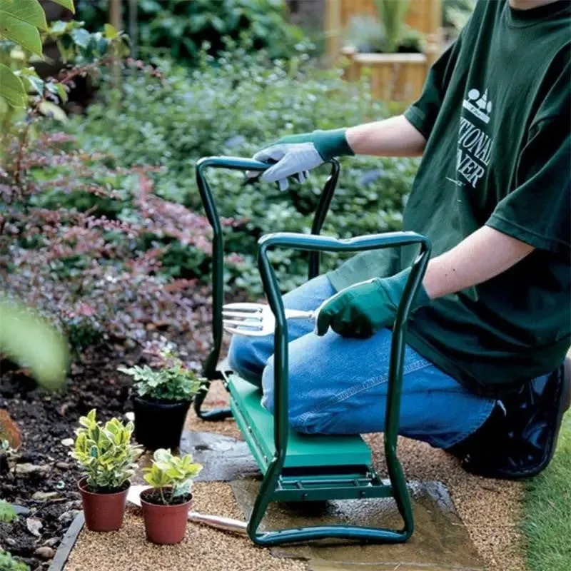 Outdoor Garden Kneeler Bench Gardening Stool Garden Tool Bench Multi-functional Folding Kneeling Stool Garden Kneeling Stool