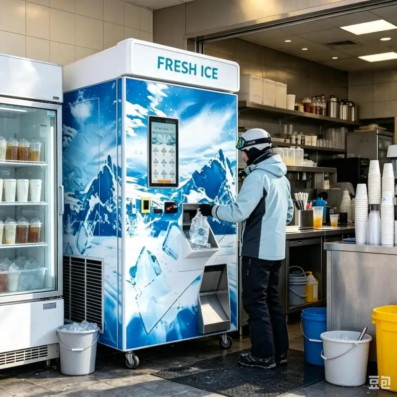 Commercial Customized Ice Cube Vending Machine Automatic Ice Maker Machine Intelligent Operation System For Business Locations