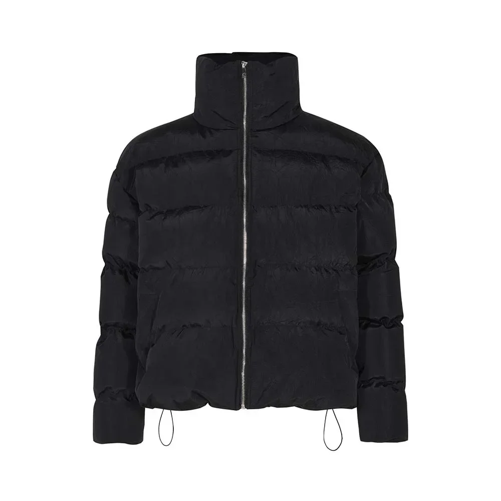 Jaqueta Puffer extragrande para homens, gola Stand, Parka Hip Hop, outwear quente coreano, Made Extreme Streetwear, inverno