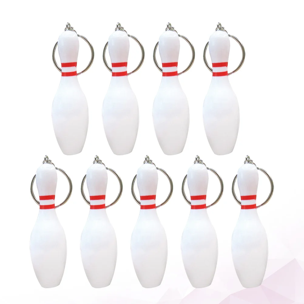 

9 Pcs Toys Creative Car Key Holder Football Bowling Keychains Exquisite Ring Decoration Child Small Gift
