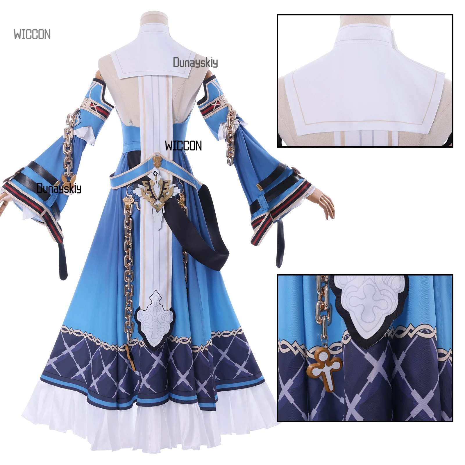 مجموعة أزياء هونكاي إمباكت 3rd Durandal 'Aponia Synergist' التأثيرية مع شعر مستعار لموسم التخرج الصيفي للهالوين مثير ولطيف