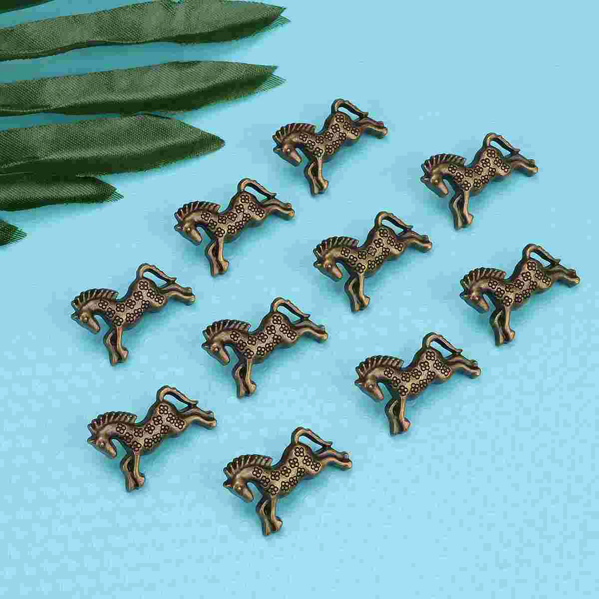 

10 Sets Retro Horse Buckle Snap Button Fastener Alloy Clasp Buttons Garment Rivets Diy Craft Accessories Pure Copper Wallet