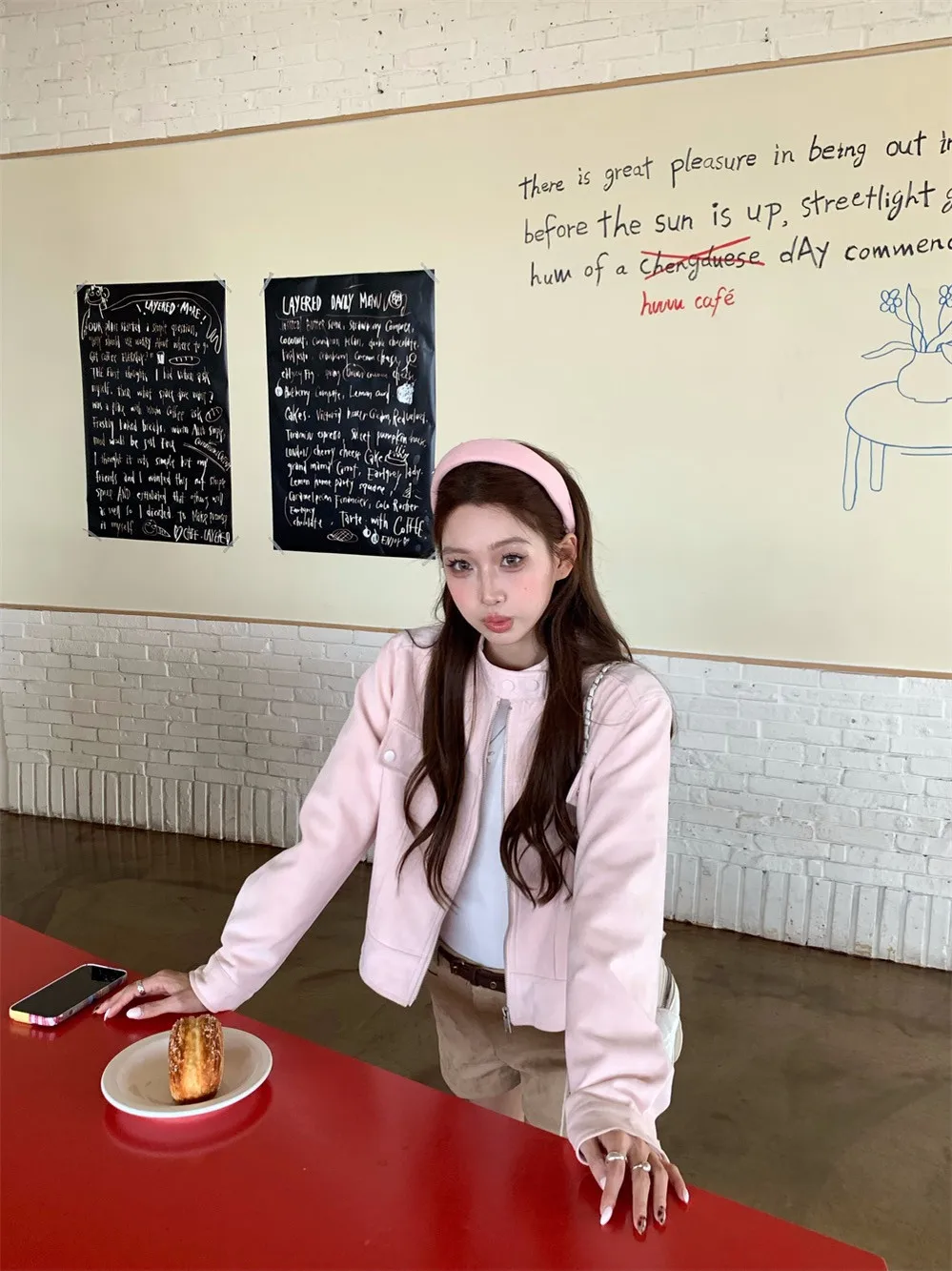 

Retro Korean Style Suede Jacket Women's Loose Long Sleeve Short Outerwear Autumn Casual Feelings Versatile Comfortable Top