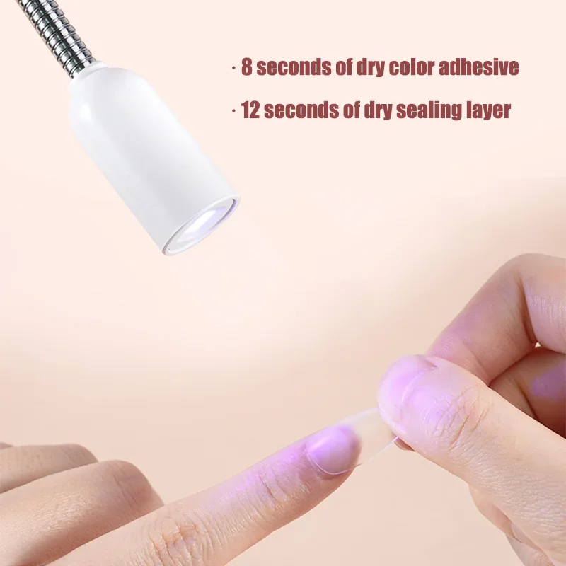 Led Uv Licht Voor Het Drogen Van Gel Nagellak Clip-On Flexibele Bureau Mini Usb Nagellamp Draagbare Diy Nagel Droger Manicure Salon Tools