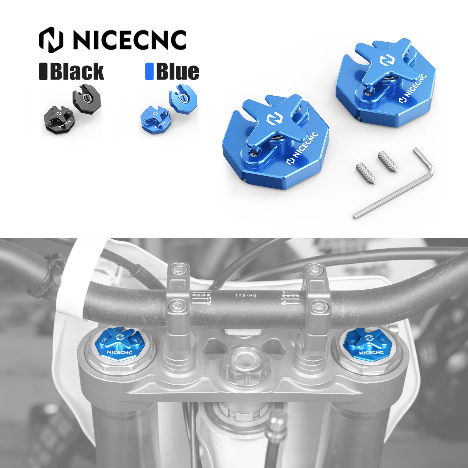 

NICECNC для Yamaha YZ 250F 250 125 2008-2023 WR250F WR450F YZ 125X 250X 250FX 450FX 2017-2023 YZ450F ручка регулировки передних вилок