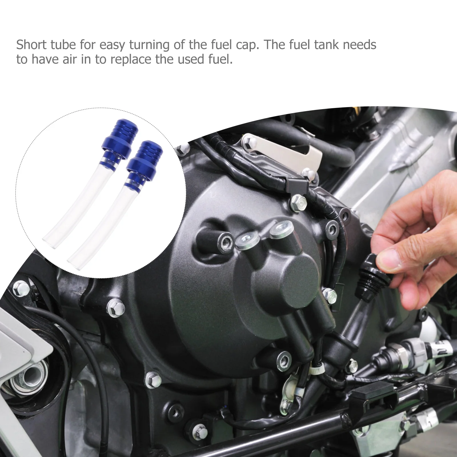 

2pcs Gas Cap Oil Breathing Tube Universal Tank Valve With Steel Ball For Atv Off-Road Motorcycle Fuel Tank Air Vent Hose Short