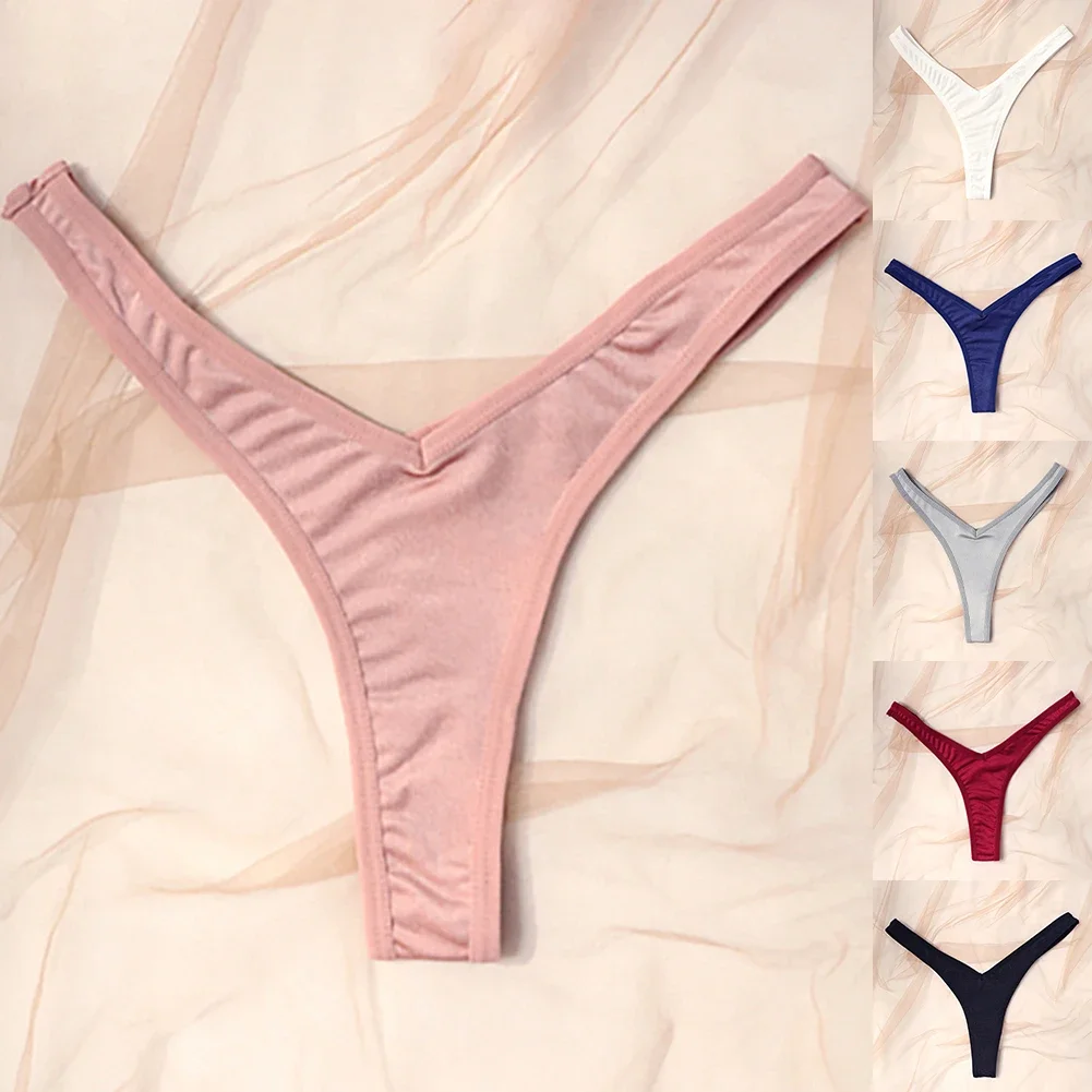 Ladies V Waist Sexy Sports Thongs Panties Women Breathable G-string Knickers Crotch Low Waist Underwear T Pants Comfortable