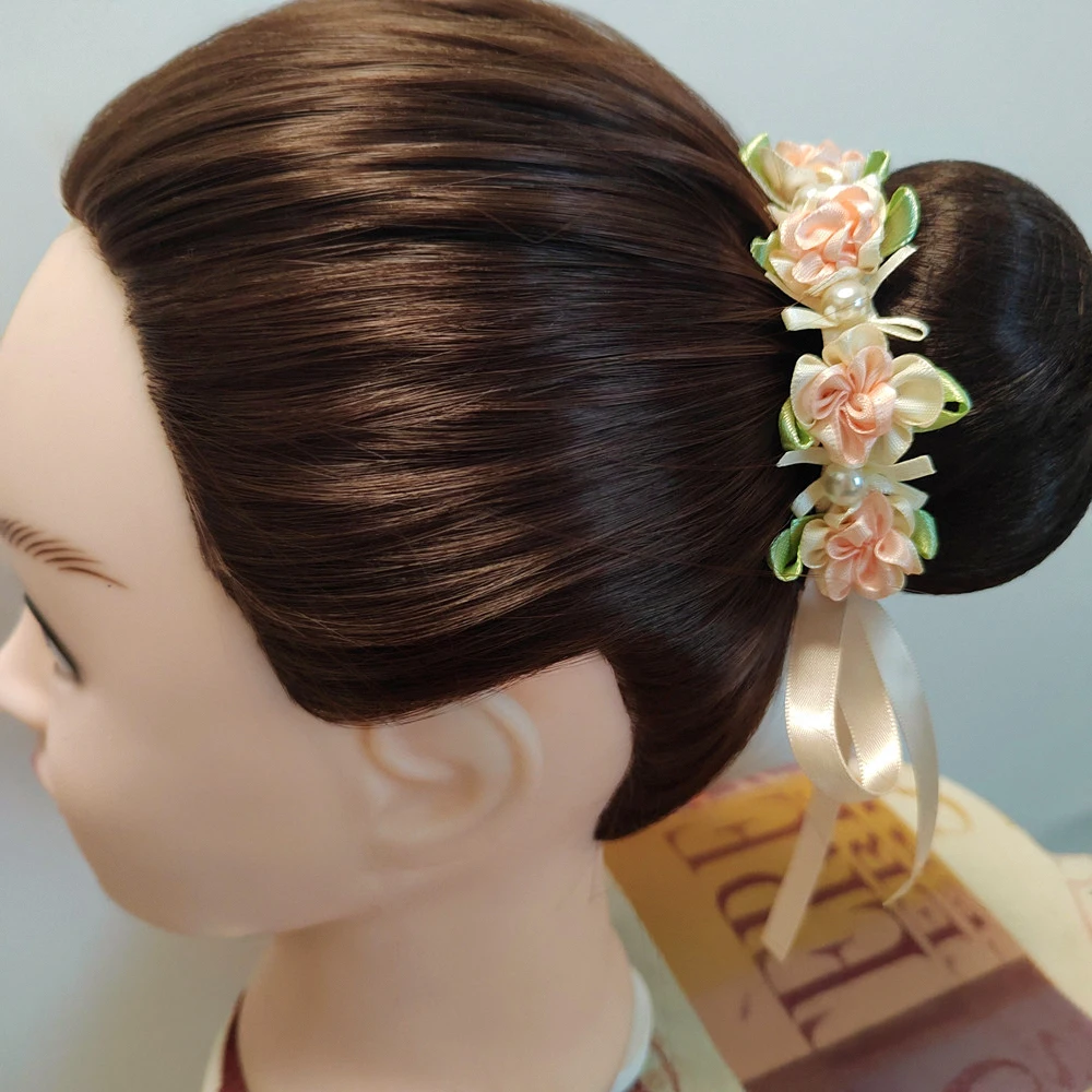 Accesorios para el cabello para niñas y mujeres, diademas para moños de ballet, accesorios para el cabello hechos a mano para bailarinas, fijador de moños para niños, diadema.