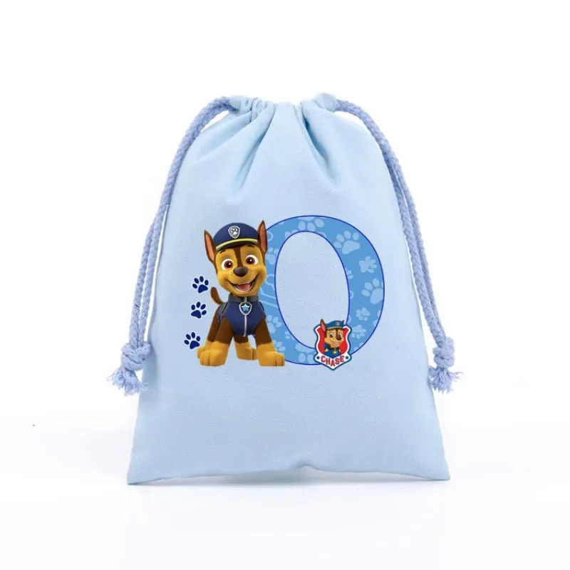 Paws Patrols Boy Drawstring Gift Bag Cosmetic Bag Cartoon Portable Storage Organize Bag Fabric Draw Pocket ToiletryBag Gift