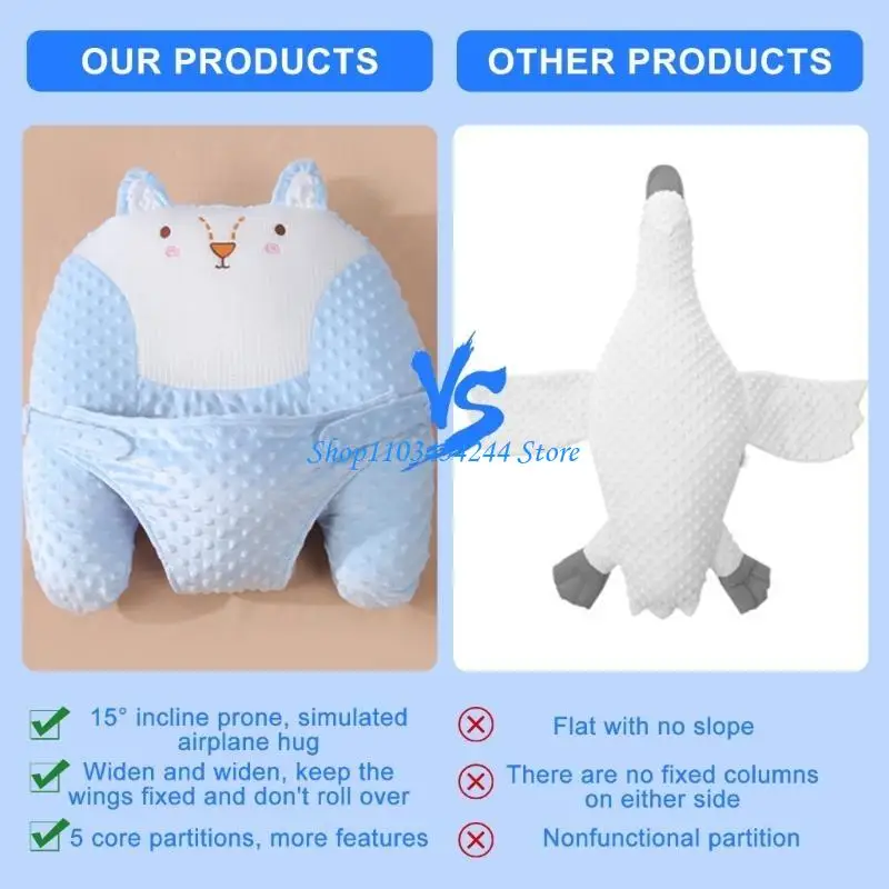 وسادة رضاعة للرضع تدعم الرأس مع كيس وسادة قابل للفصل، وسادة ناعمة للرضاعة الطبيعية، وسادة مريحة #5