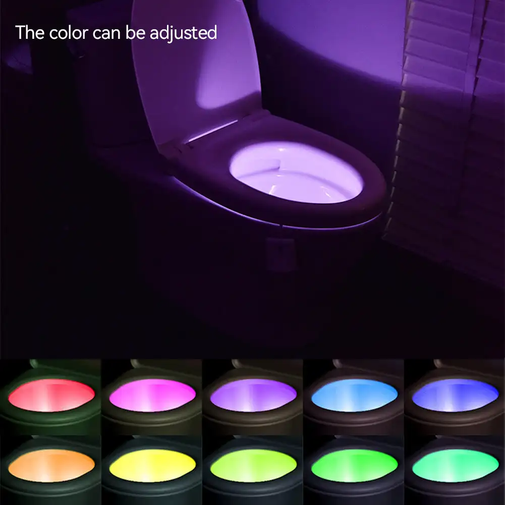 Smart Motion Sensor Toilet Seat Night Light 16 Colors Waterproof Backlight For bathroom Toilet Bowl LED Lamp WC Light