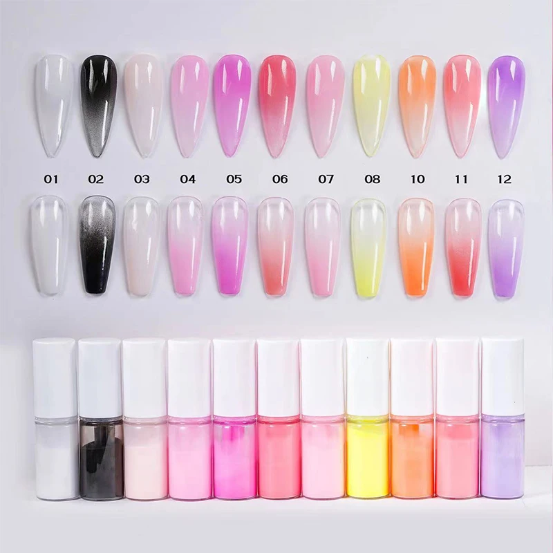 12 Color Nail Spray Powder Gradient Cloud Powder Nail Aurora Fairy Powder Neon Powder Nail Art Pigment Dust Decoartion Painting