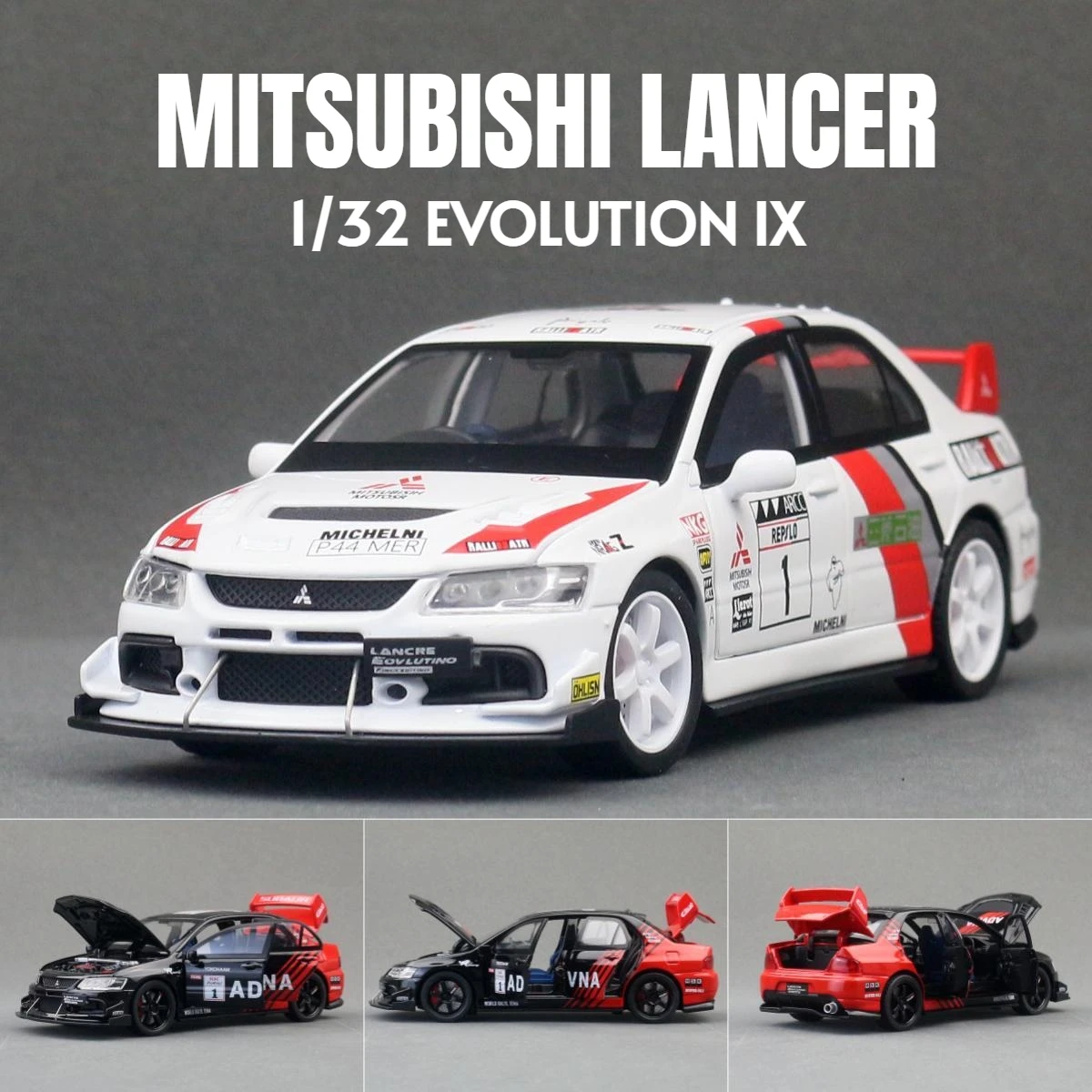 1/32 Mitsubishi Lancer EVO Final Edition JDM Racing Toy Car Model Diecast Metal Miniature Collection Gift For Children Boys