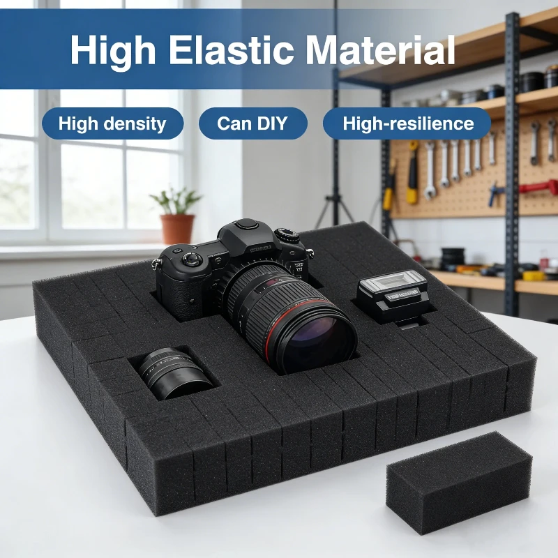 Pick And Pluck Foam Insert High Density Pre Cut Foam For Hard Case Pick Apart Square Grid Sponge Customizable Size