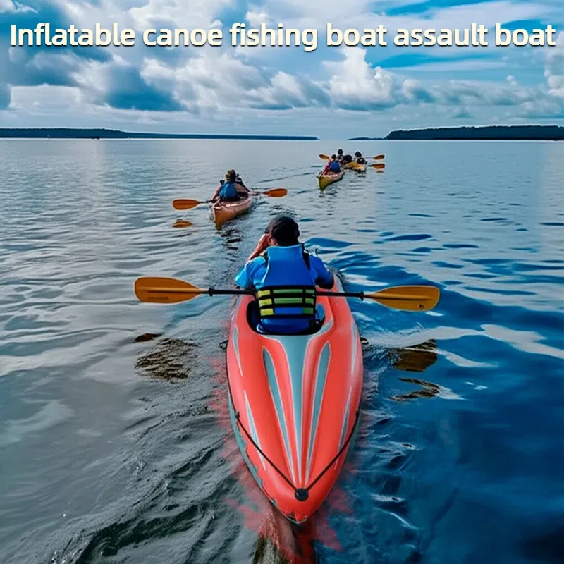 kayak single inflatable boat folding assault boat kayak thickened extra thick rubber boat assault boat fishing boat